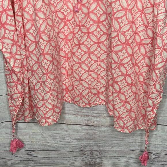 Pax Philomena Nina Pink Short 100% Cotton Trendy Barbie Kaftan Size One Size - Picture 8 of 9